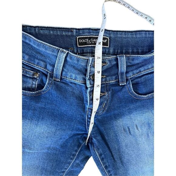 Vintage Dolce And Gabbana Slim Fit Ankle Skinny Button Fly Jeans Size 29 - Picture 9 of 13
